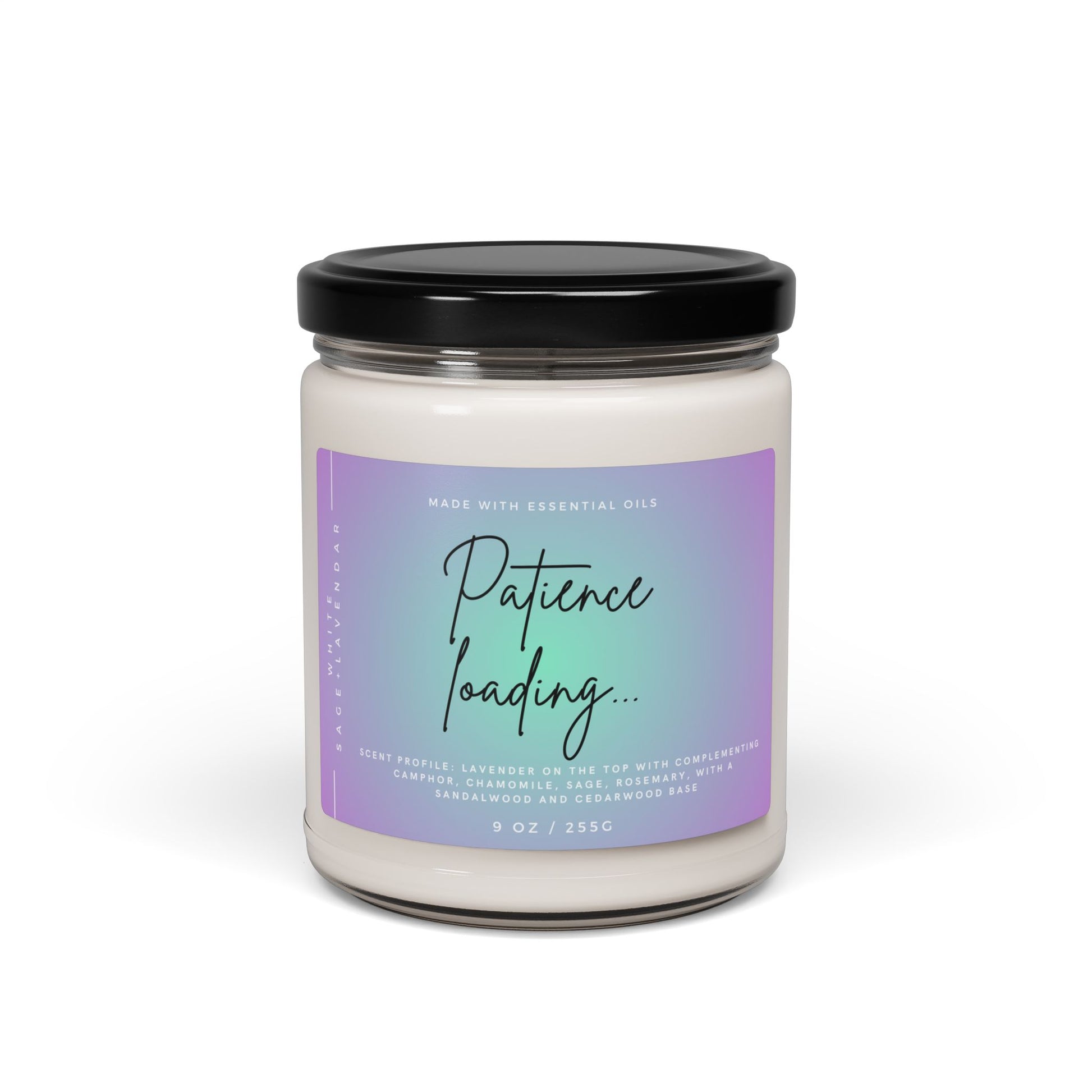 White sage and Lavender Soy Candle - Patience Loading...
