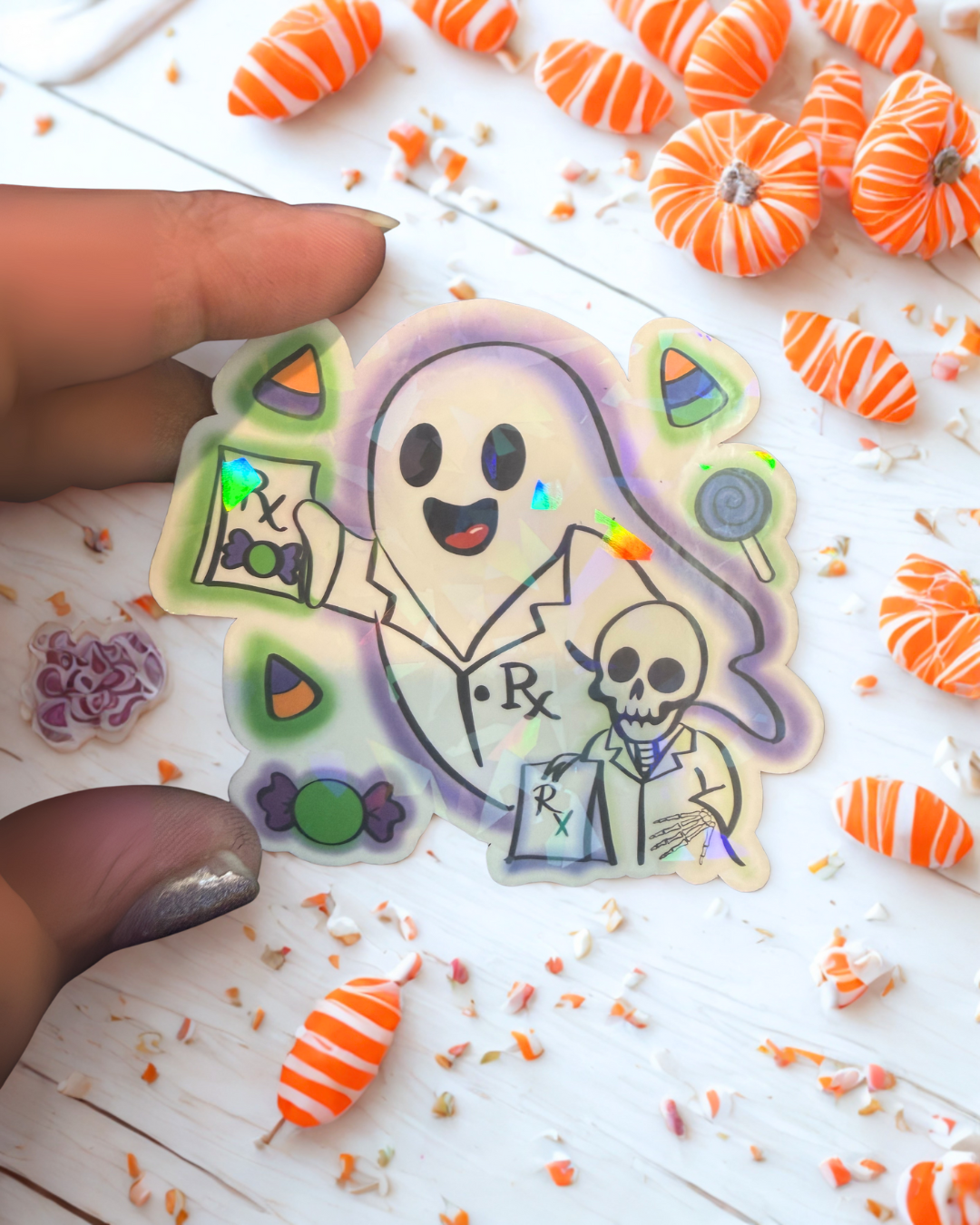 Pharmacy Ghost Vinyl Holographic Sticker