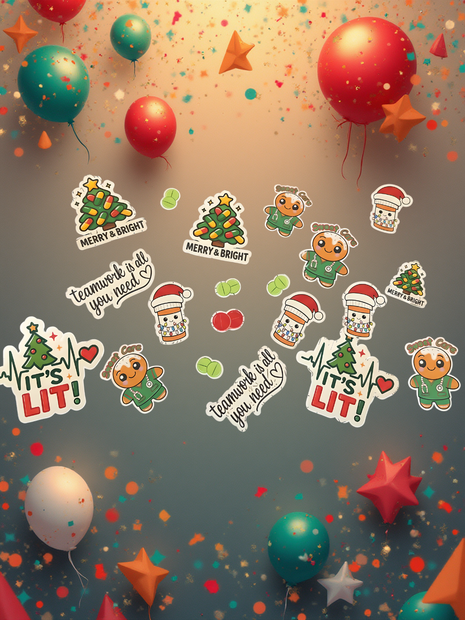 Merry Pharmacy Stickers