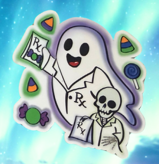 Pharmacy Ghost Vinyl Holographic Sticker