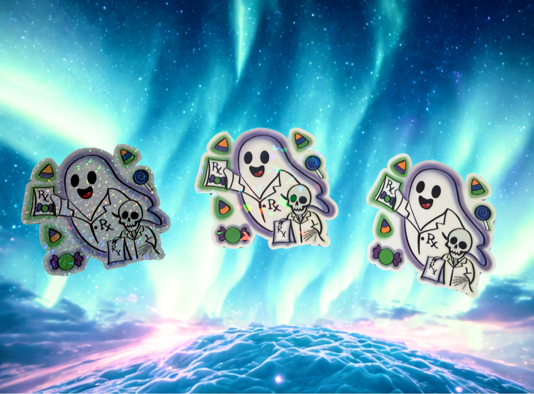 Pharmacy Ghost Vinyl Holographic Sticker