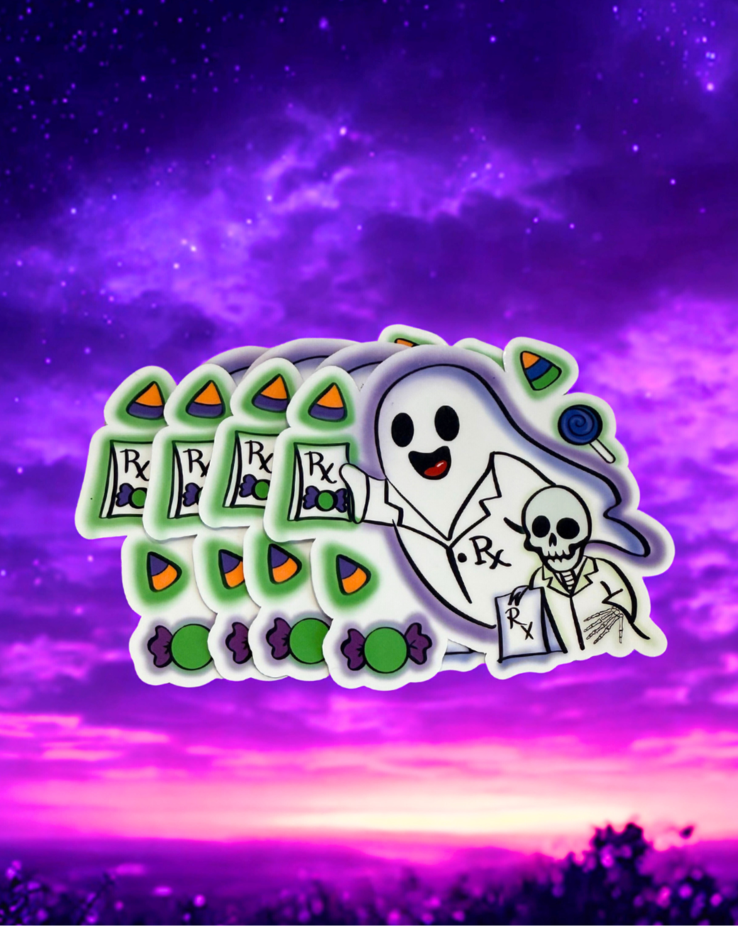 Pharmacy Ghost Vinyl Holographic Sticker