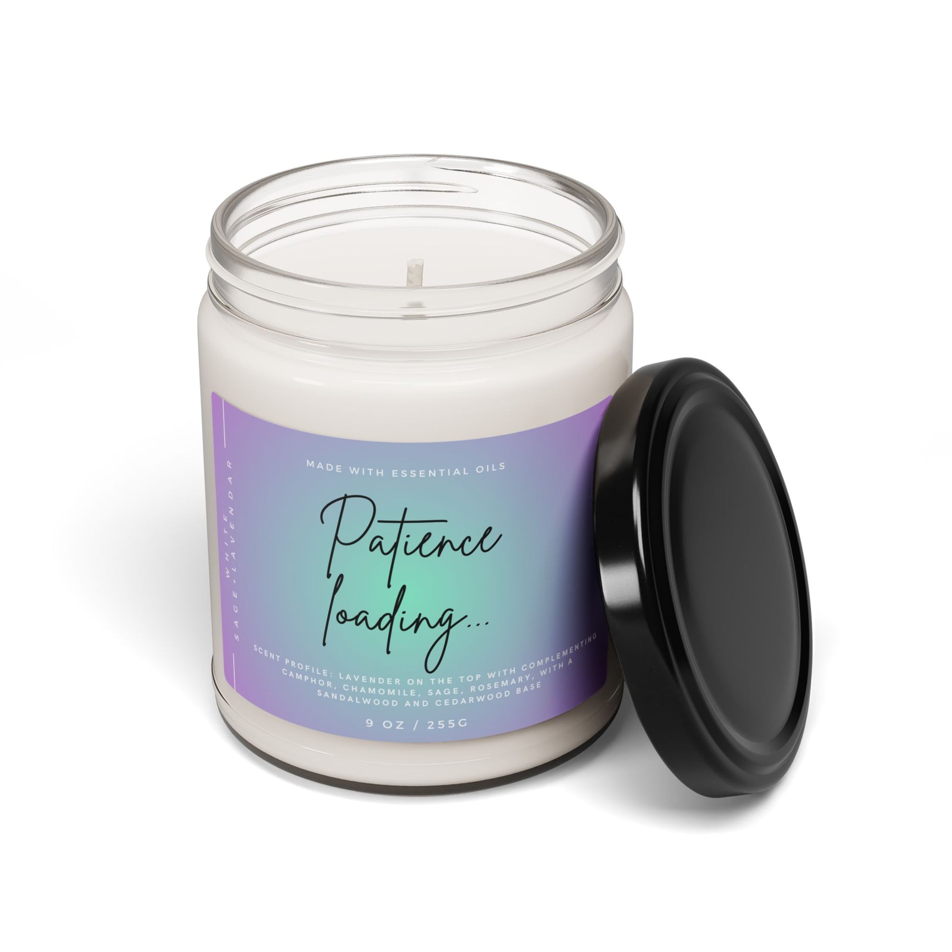 White sage and Lavender Soy Candle - Patience Loading...