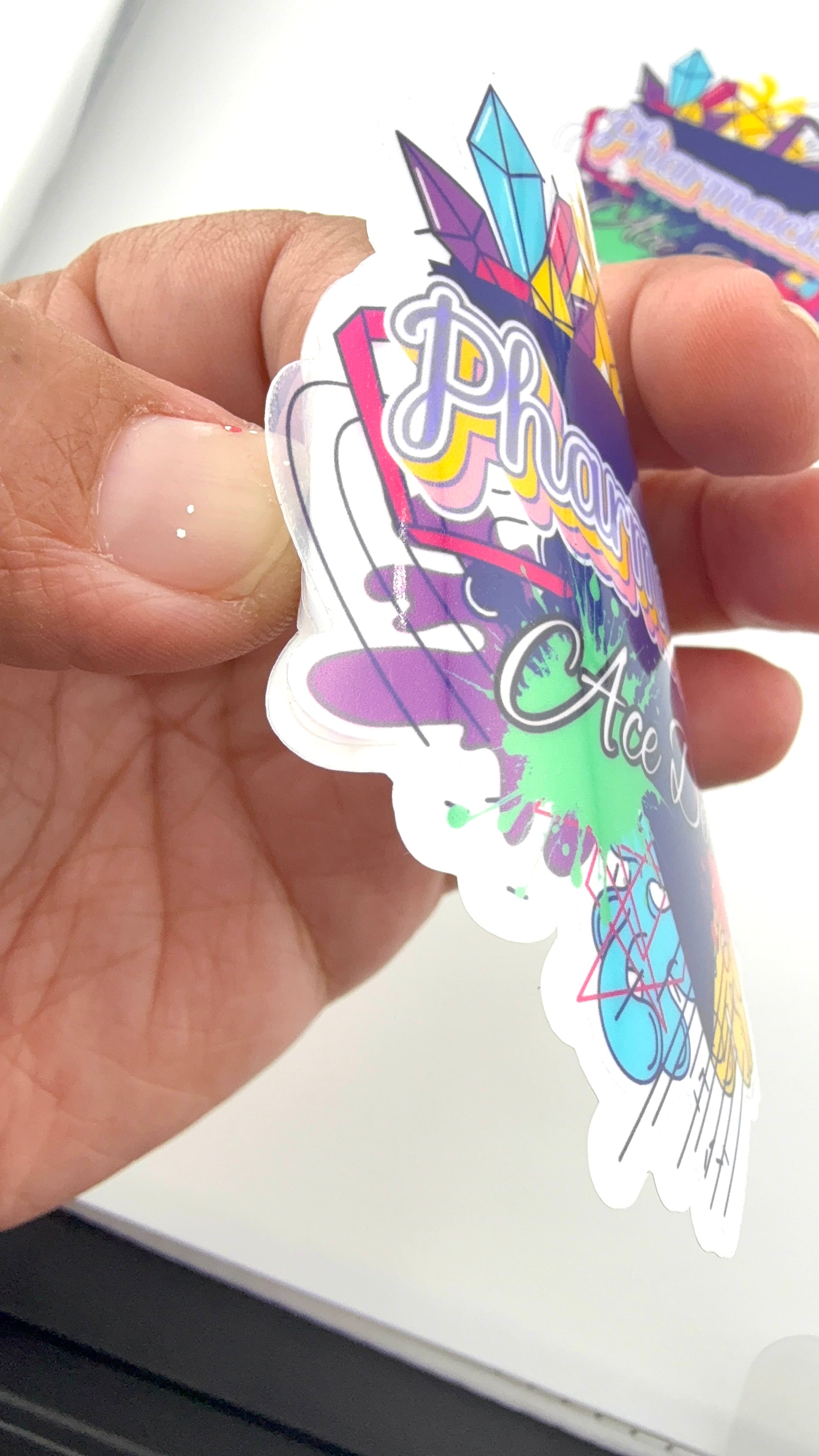 Pharmacist's Ace Deuce Clear Holographic Sticker