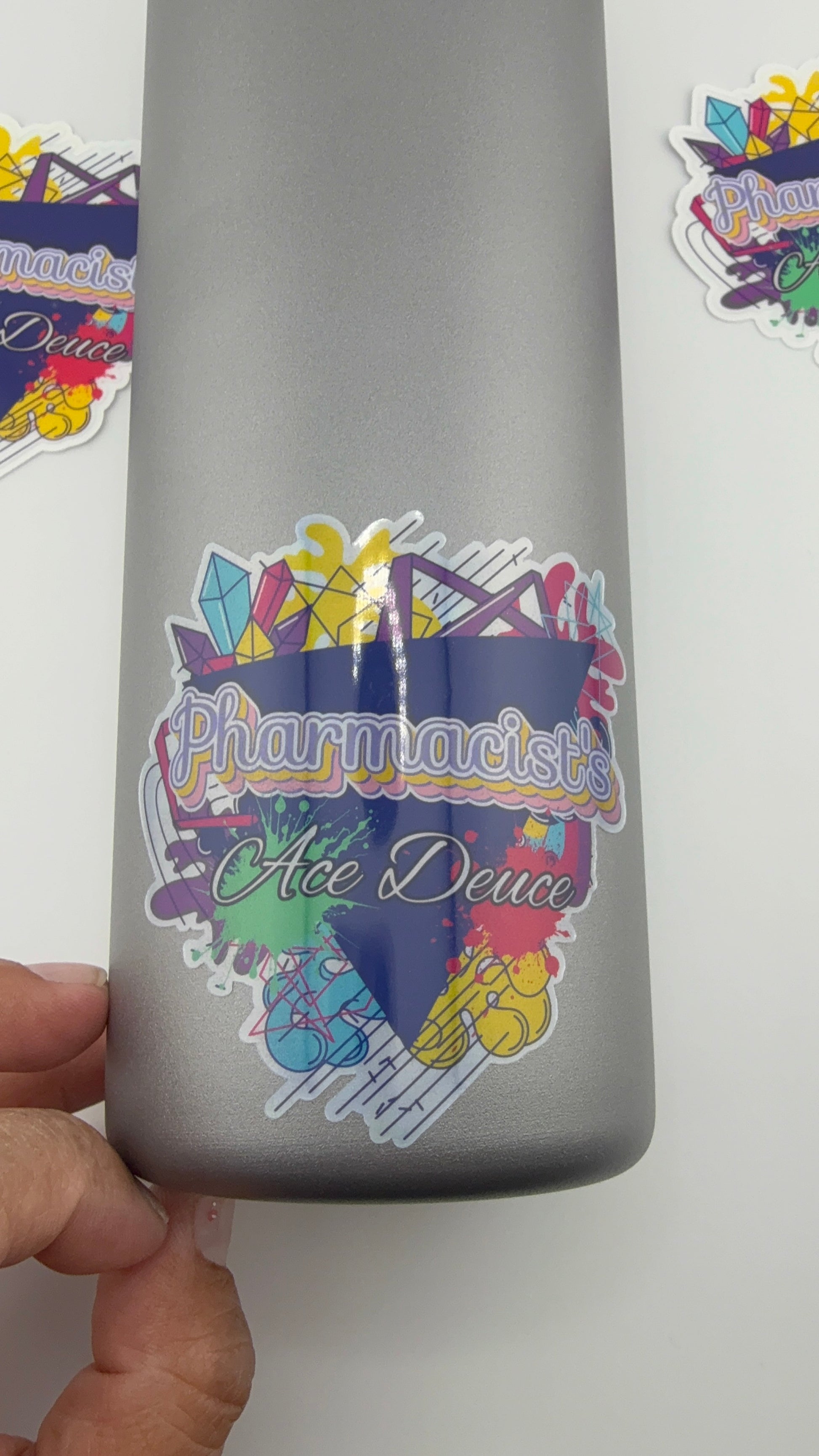Pharmacist's Ace Deuce Clear Holographic Sticker