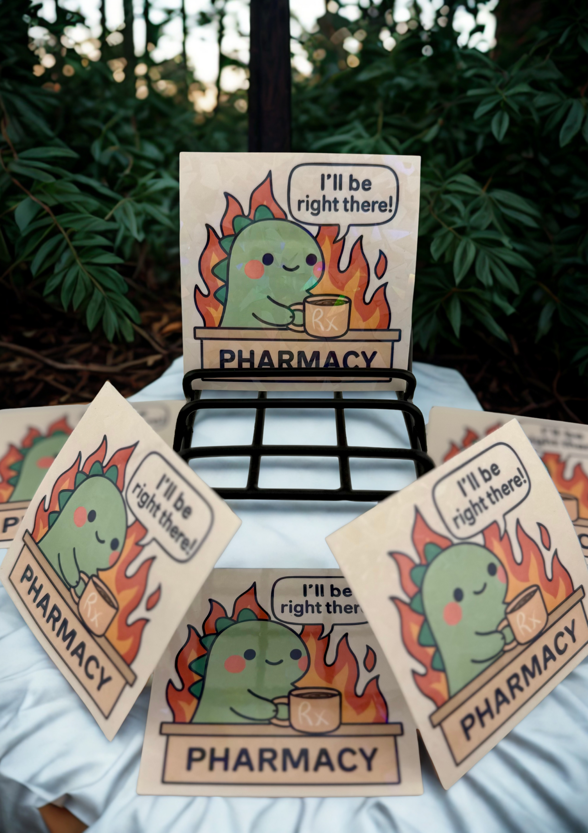I'll be right there! Chaos Gem Holographic sticker 2.87"